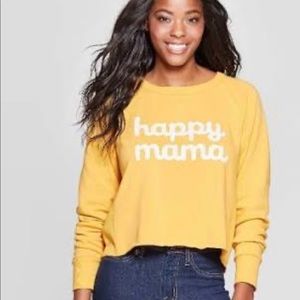Happy Mama Crop Sweatshirt